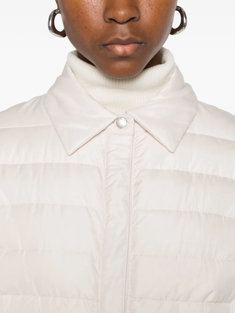 Peserico Quilted Puffer Jacket In Neutral