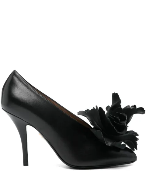Ferragamo flower-embellished pumps