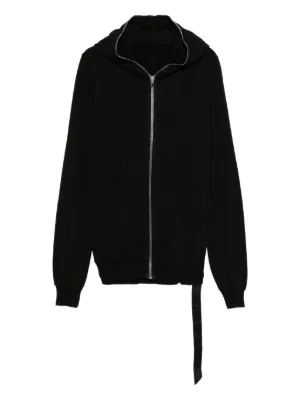 トップス Rick Owens drawstring hoodie parka sweat Rick Owens DRKSHDW raw-edge Drawstring Poncho Hoodie | Black