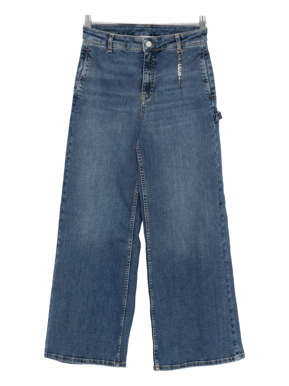 Liu •jo Logo-charm Jeans In Blue