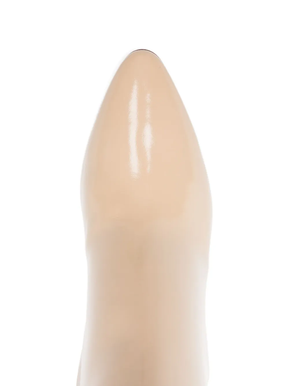 Gianvito Rossi Pointed-toe Leather Boots In Nude