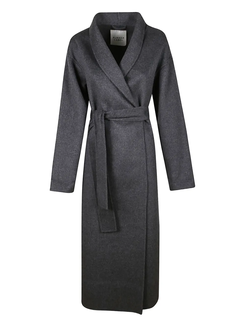 Almada Label abrigo cruzado con cinturón | gris | Image 1