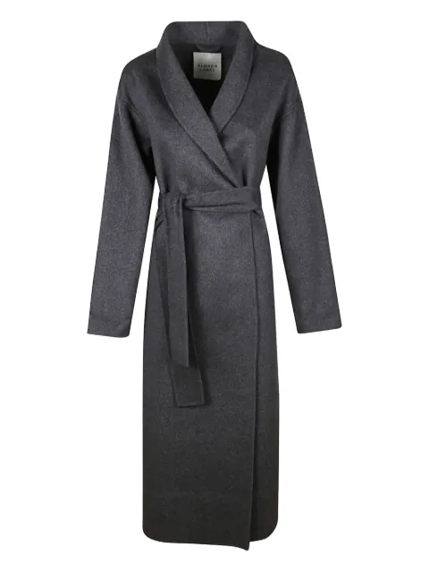 Almada Label belted wrap coat