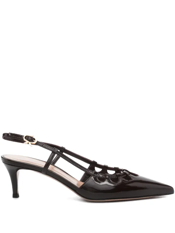 Gianvito Rossi スリングバック パンプス | ブラウン | FARFETCH JP