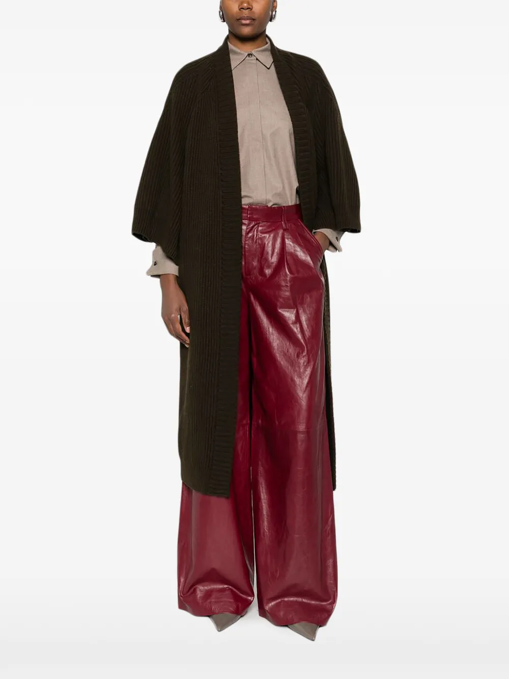 Max Mara Vestjas met cropped mouwen Groen