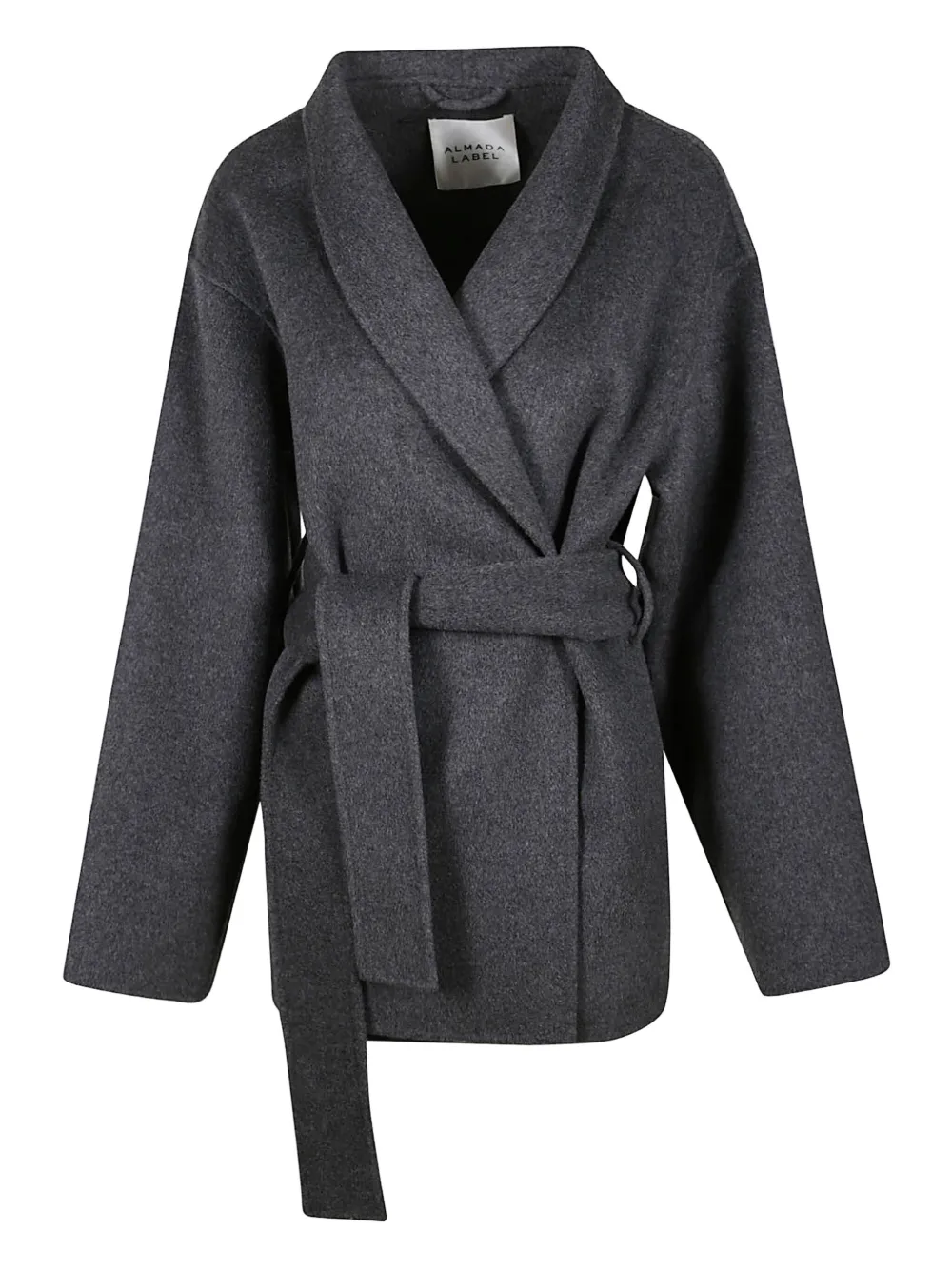 Almada Label Belted Jacket In Black