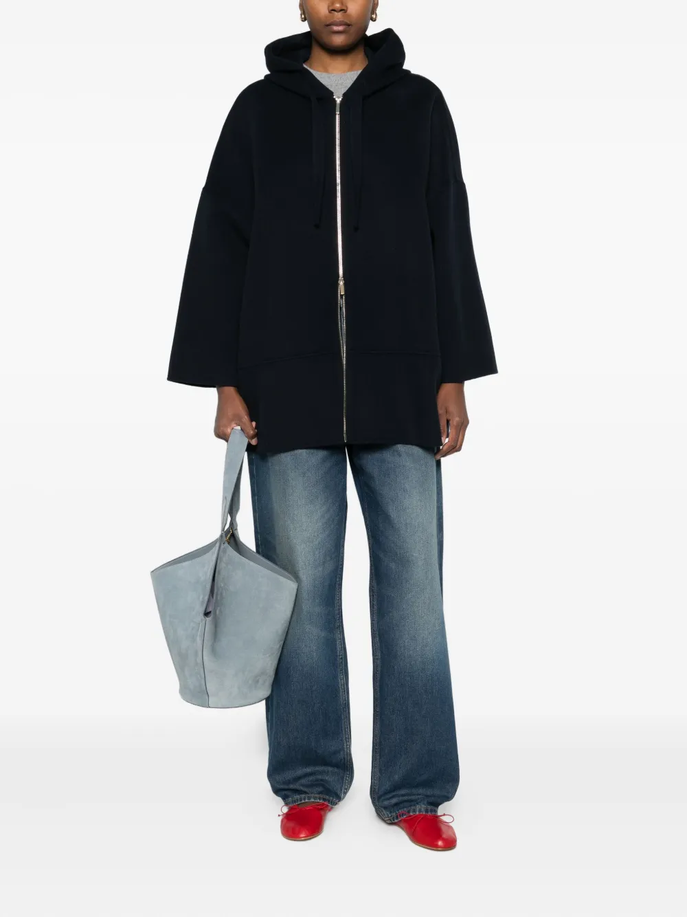 'S Max Mara Jas met capuchon - Blauw