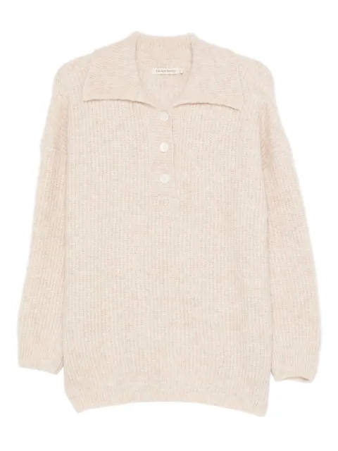 THE NEW SOCIETY ribbed polo top