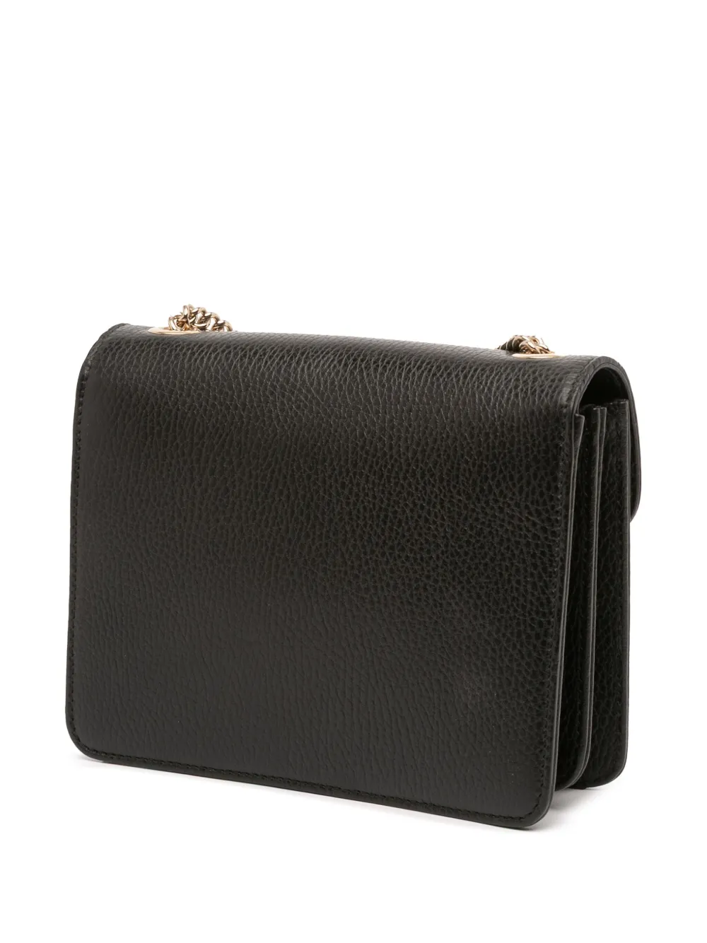 Pre-owned Gucci 2016-2025 Small Dollar Calfskin Interlocking G Crossbody Bag In Black