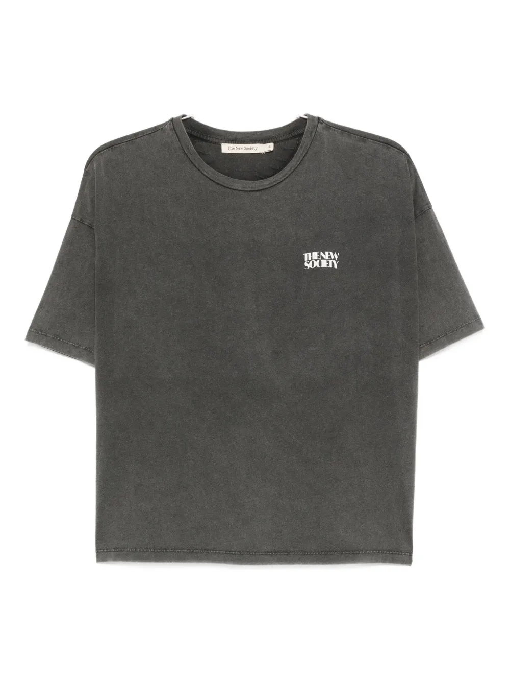 THE NEW SOCIETY logo-print T-shirt | Grey | Image 1