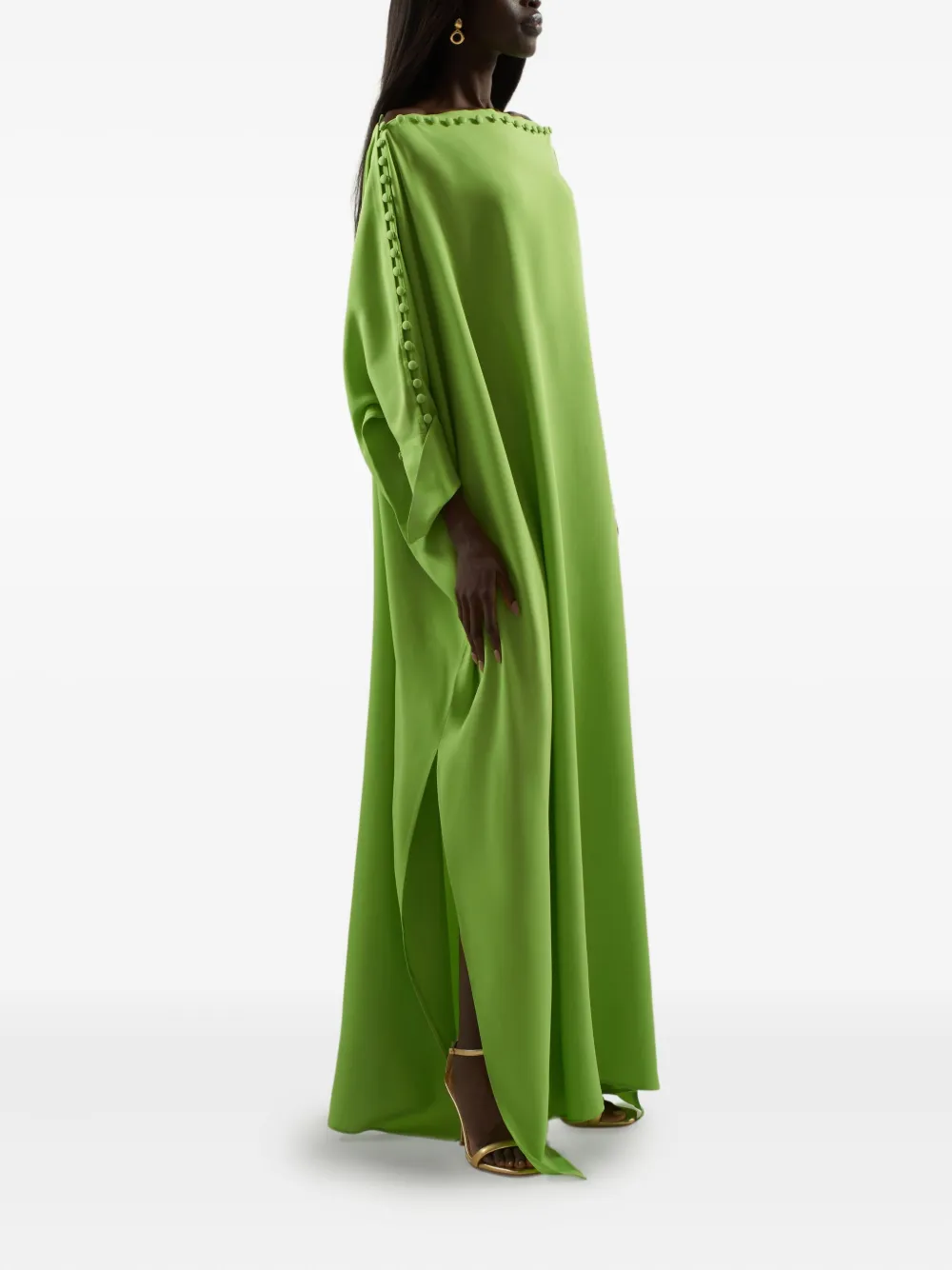 Taller Marmo button-detailed kaftan dress - Groen