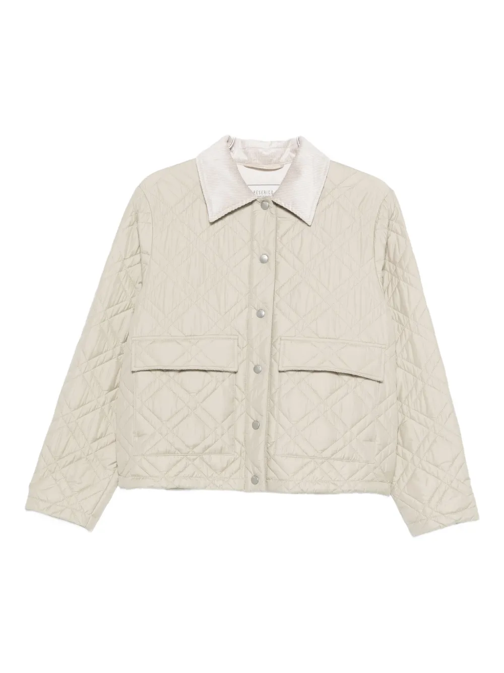 Peserico Quilted Flap-pocket Jacket In Neutral