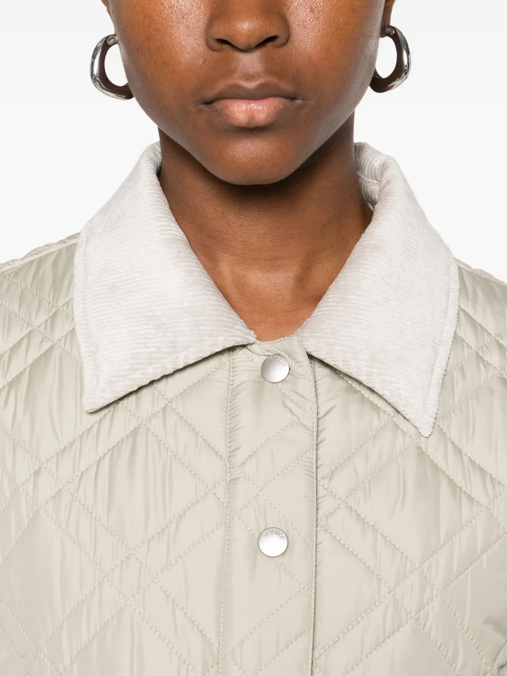 Peserico Quilted Flap-pocket Jacket In Neutral