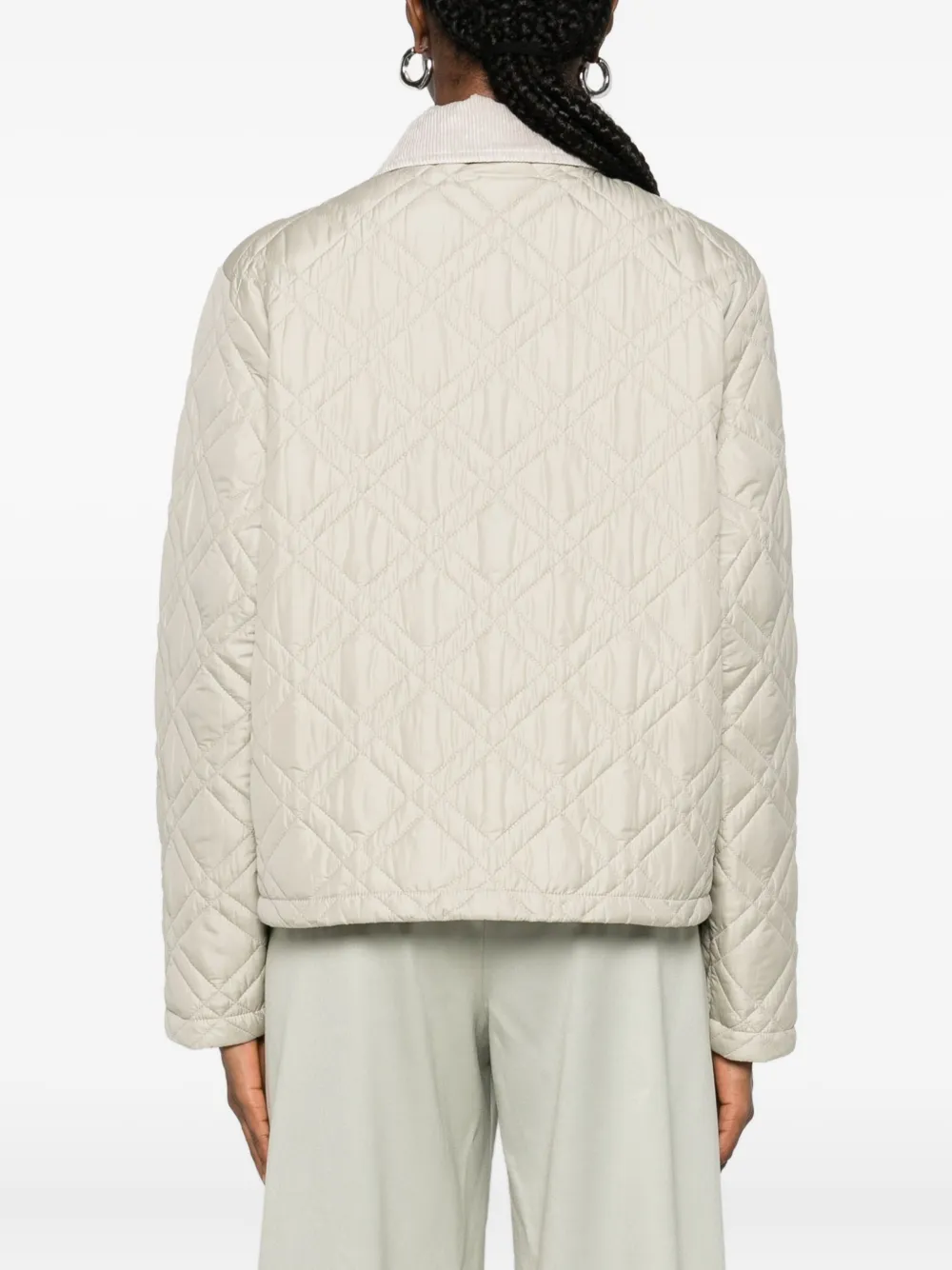 Peserico Gewatteerd jack met klepzak Beige