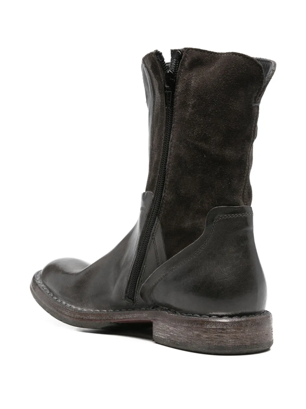 Moma Minsk enkellaarzen met vlakken Zwart