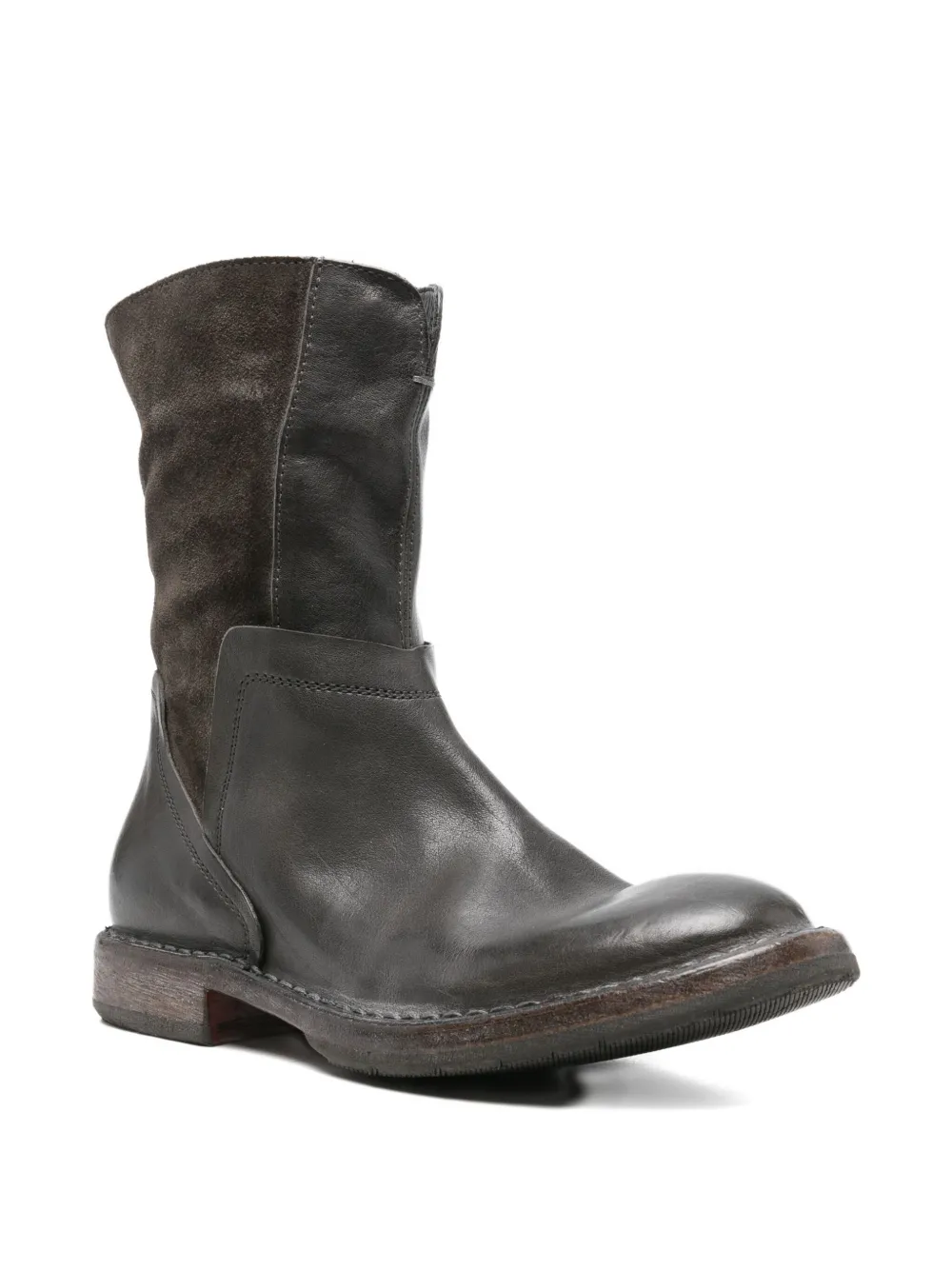 Moma Minsk enkellaarzen met vlakken Zwart