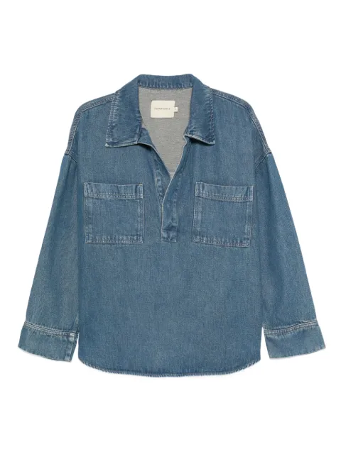 THE NEW SOCIETY double-pocket denim shirt