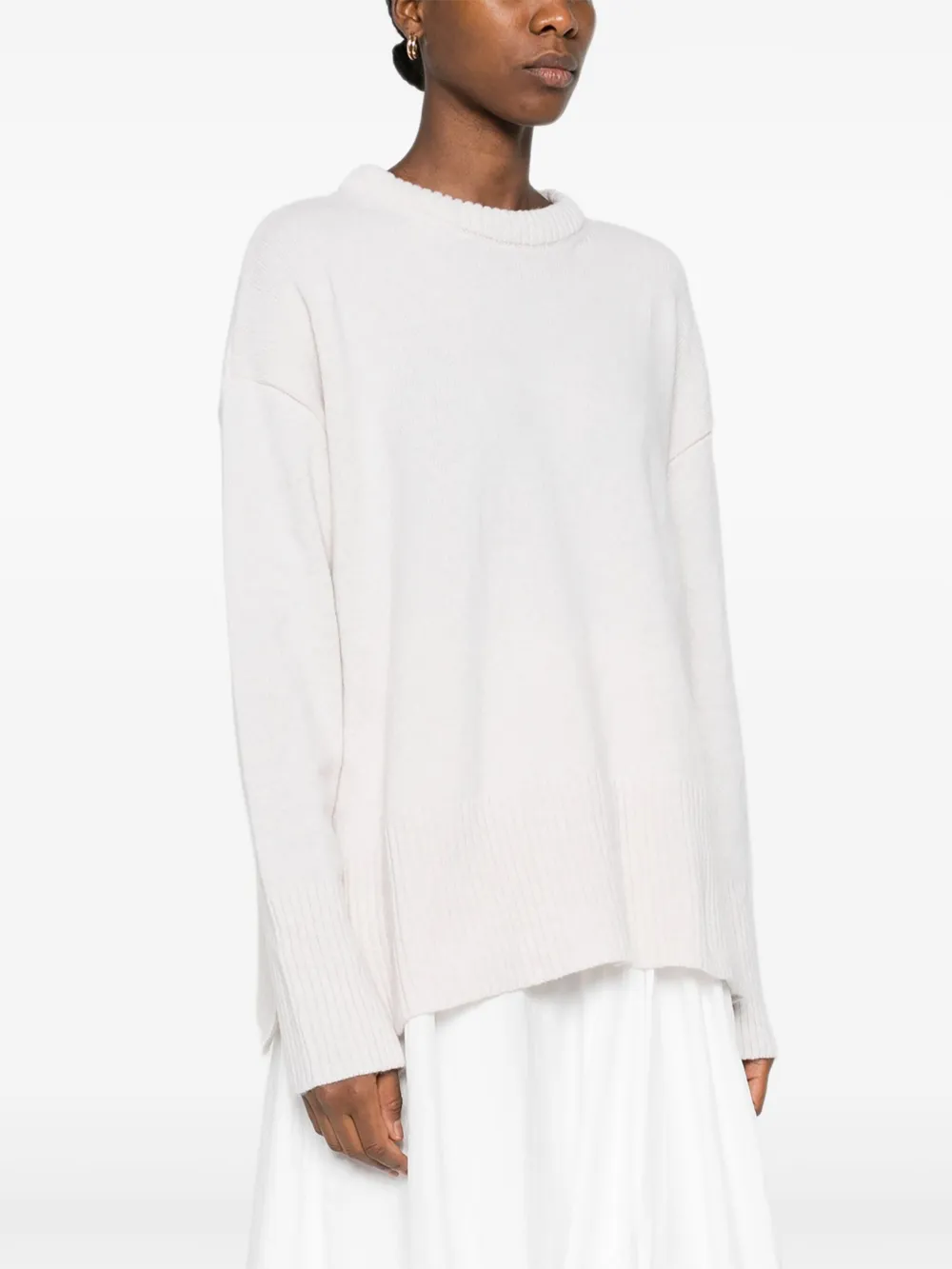 The New Society Cashmere-blend Jumper In White