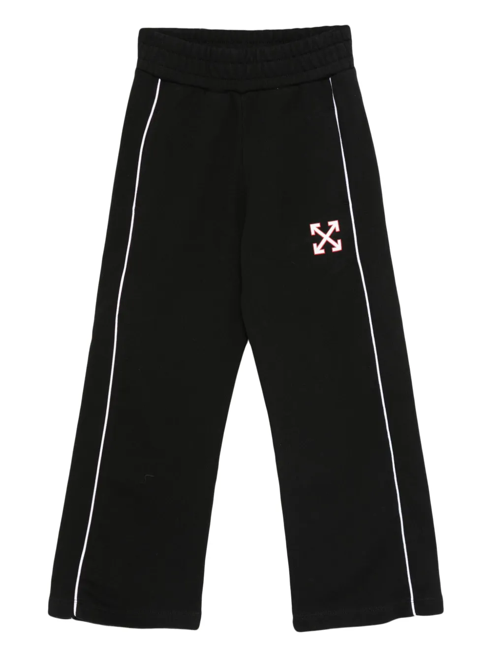 Off-White Kids side-stripe trousers - ブラック Off-White Kids side-stripe trousers - ブラック