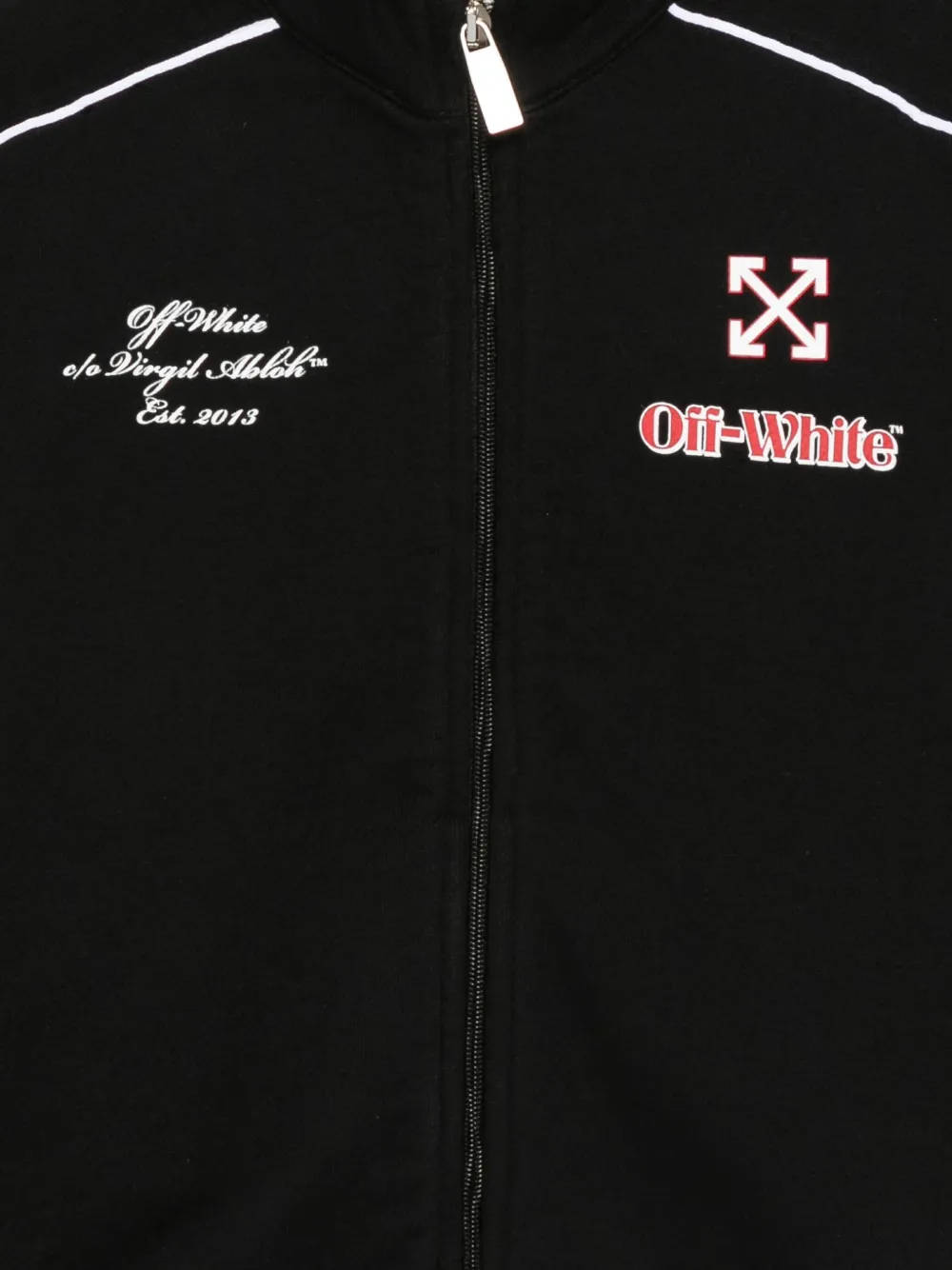 Off-White Kids Sweater met rits Zwart