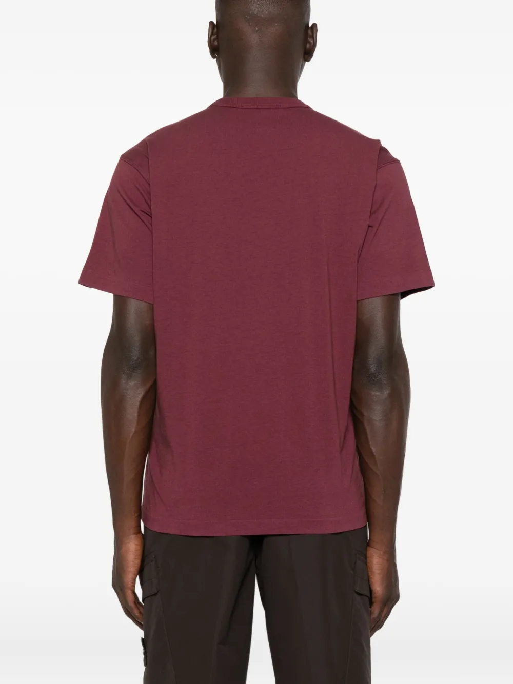 Stone Island Logo-embroidered T-shirt In Red