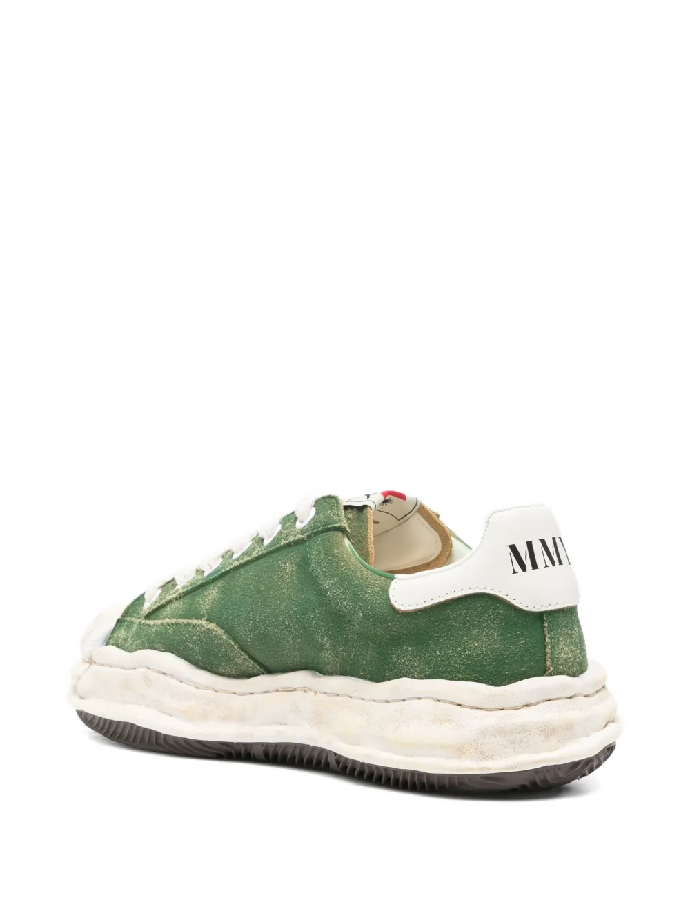 Maison MIHARA YASUHIRO lace-up logo-print sneakers Groen