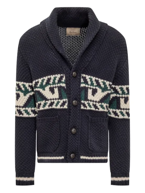 RAKKI Rakki shawl-collar jacquard cardigan