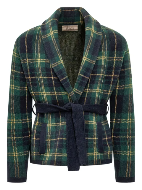 RAKKI belted plaid jacket