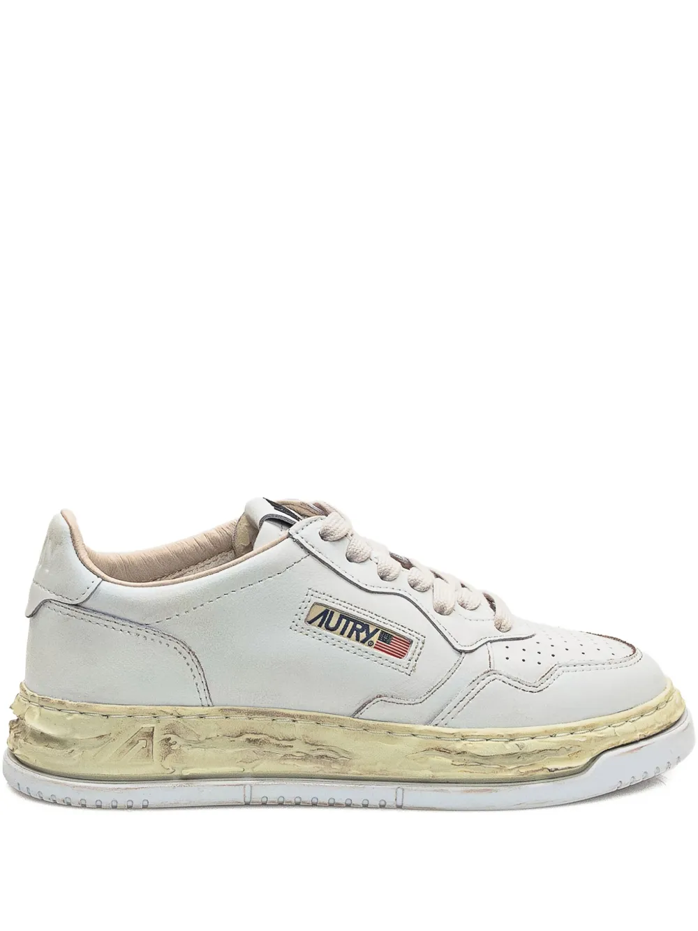 Autry x Mihara Yasuhiro leren sneakers Wit