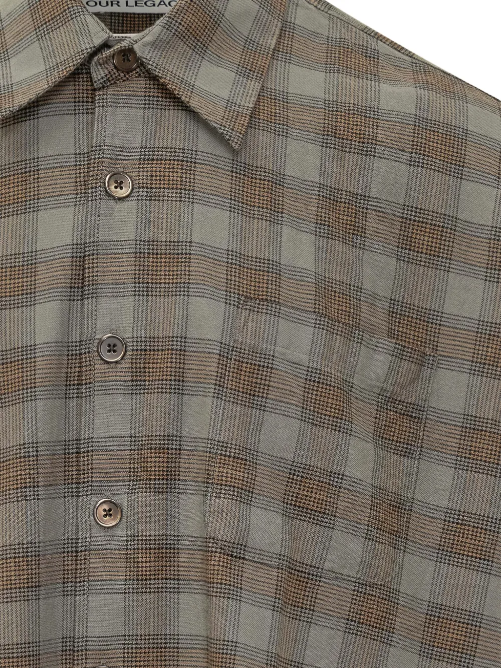 Our Legacy Borrowed Flannel Checked Shirt In Multi