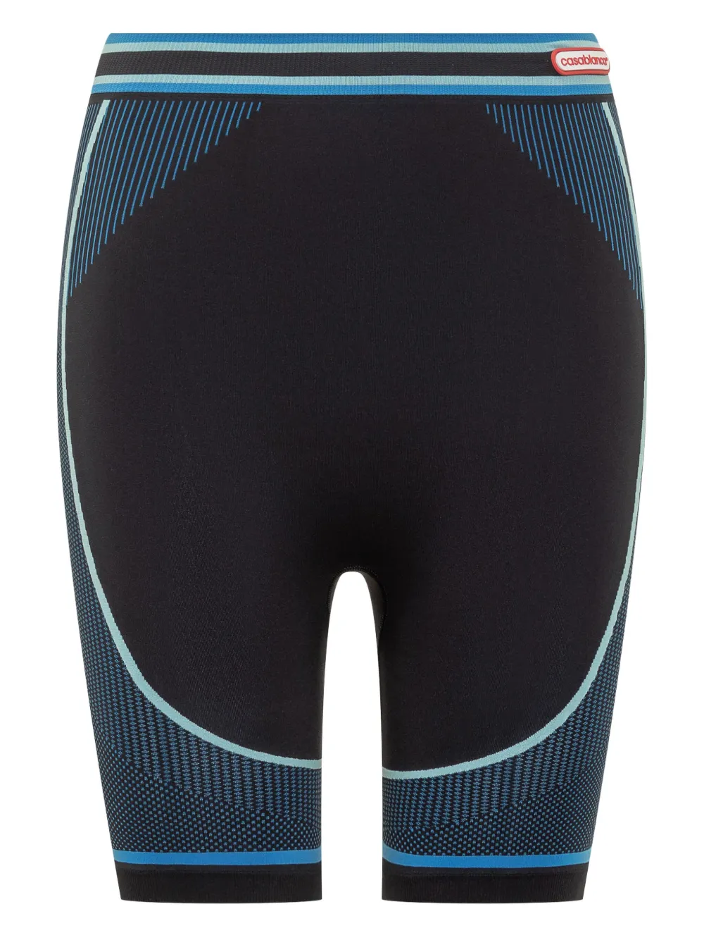 Casablanca Seamless Striped Shorts In Black