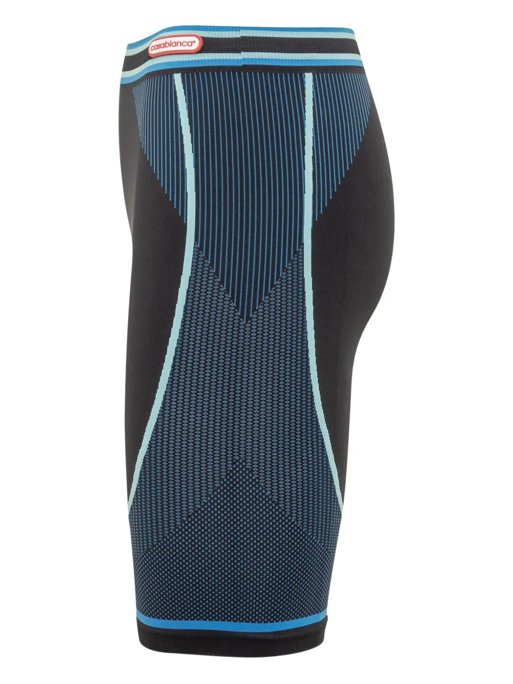 Casablanca Seamless Striped Shorts In Black