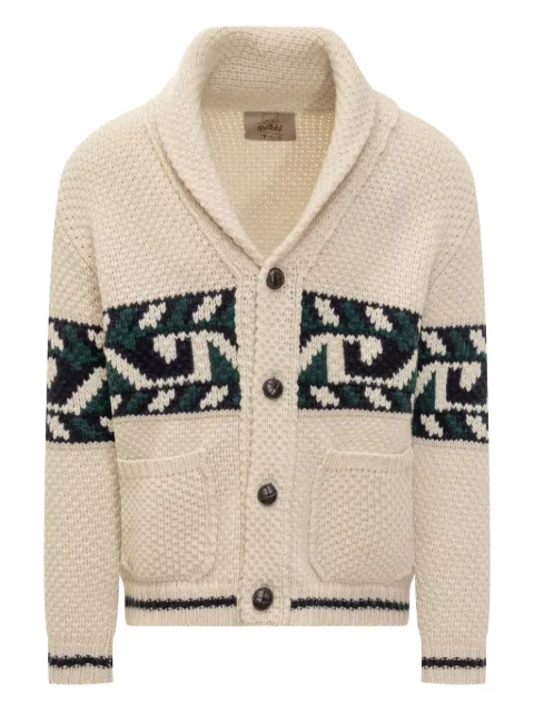 RAKKI cárdigan Rakki de jacquard con cuello estilo chal