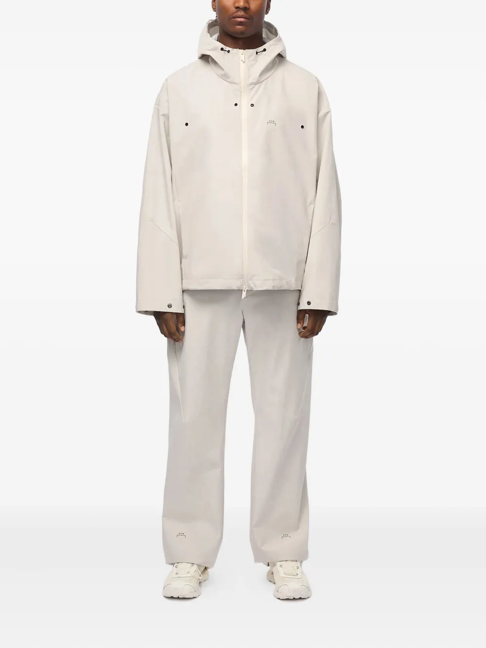 A-cold-wall* Balfron Hooded Zip-front Jacket In Neutral