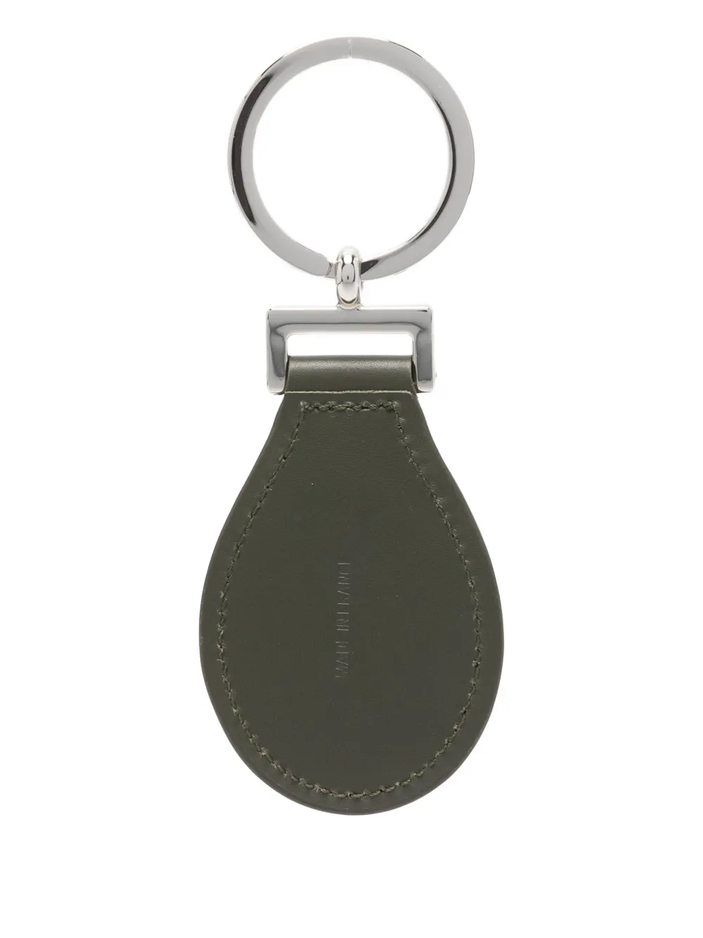 Longchamp Le Foulonné Leather Keyring In Green