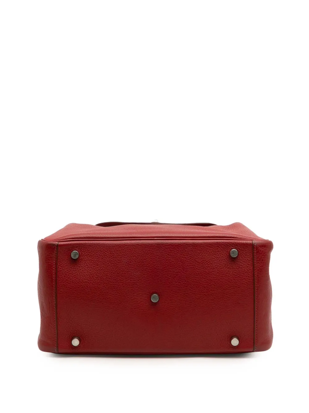 Pre-owned Hermes 2008 Clemence Lindy 30 Shoulder Bag In Red