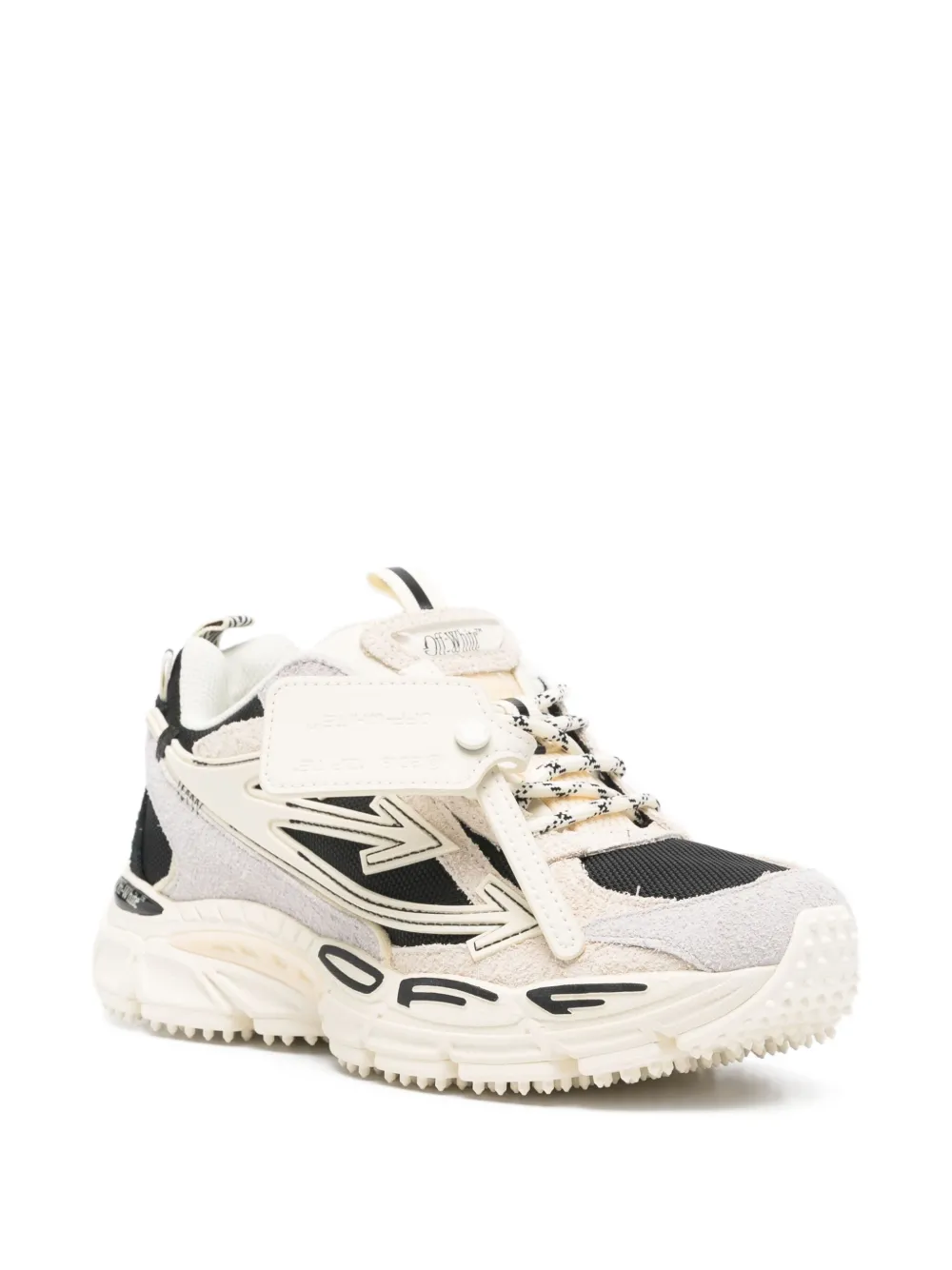 Off-White Sneakers met Arrow-applicatie - Beige