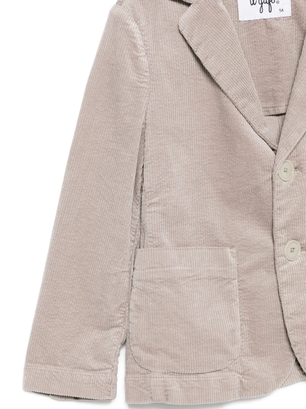 Il Gufo Ribfluwelen jack met zakken Grijs