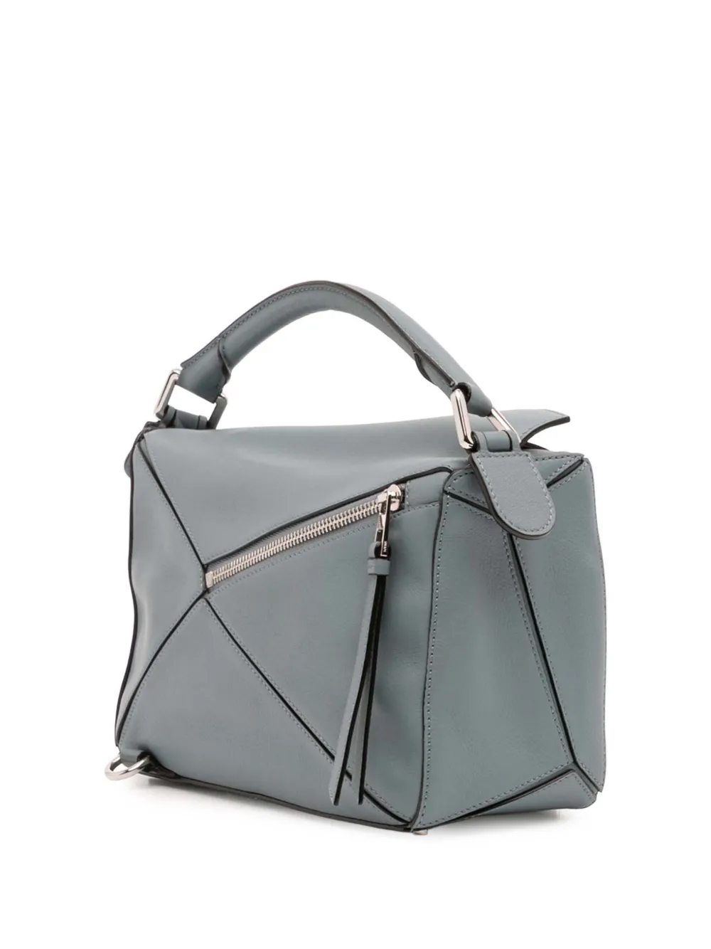 Pre-owned Loewe 2017 Small Calfskin Puzzle Satchel In Blue