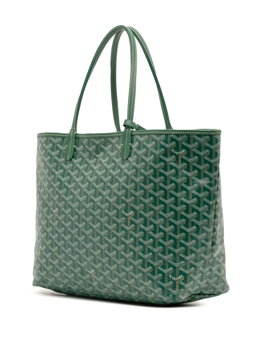 Pre-owned Goyard 2019 Ine Saint Louis Pm Tote Bag In Green