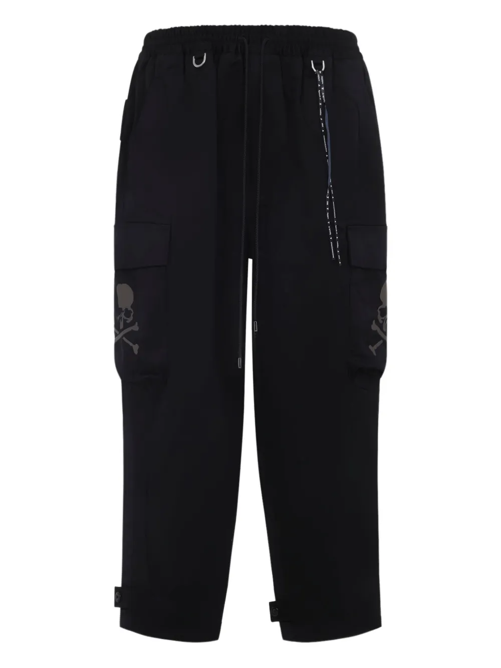 Mastermind Japan Wide Cargo Pants With Unique Skull Detailing In Black
