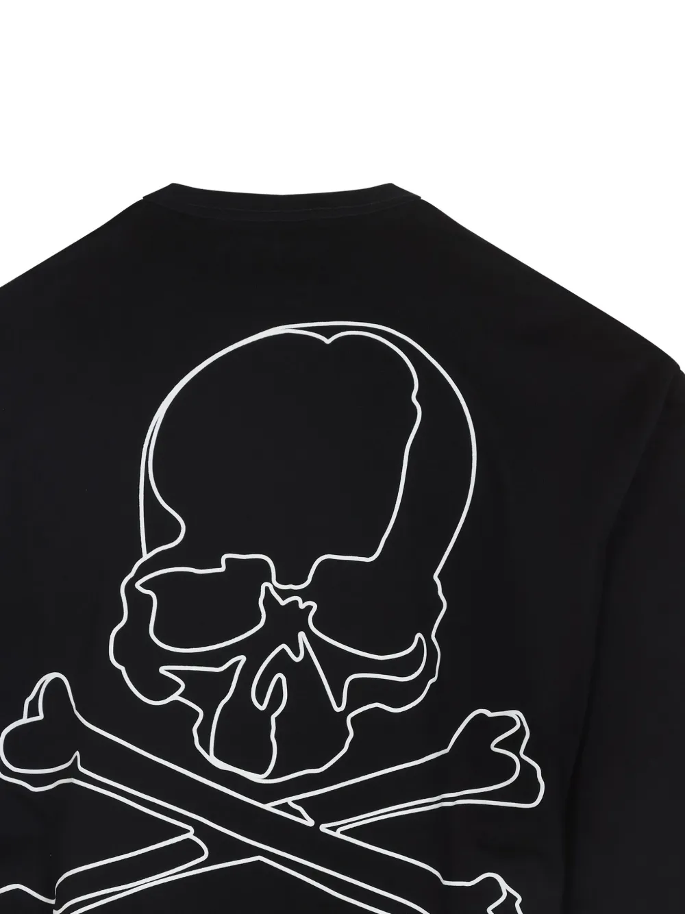 Mastermind Japan T-shirt met doodskopprint en lange mouwen Zwart