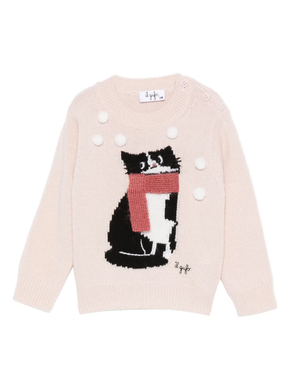 Il Gufo Intarsia-knit Sweater In Neutral