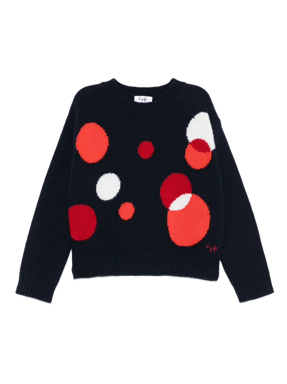 Il Gufo polka dot-pattern sweater - ブルー Il Gufo polka dot-pattern sweater - ブルー