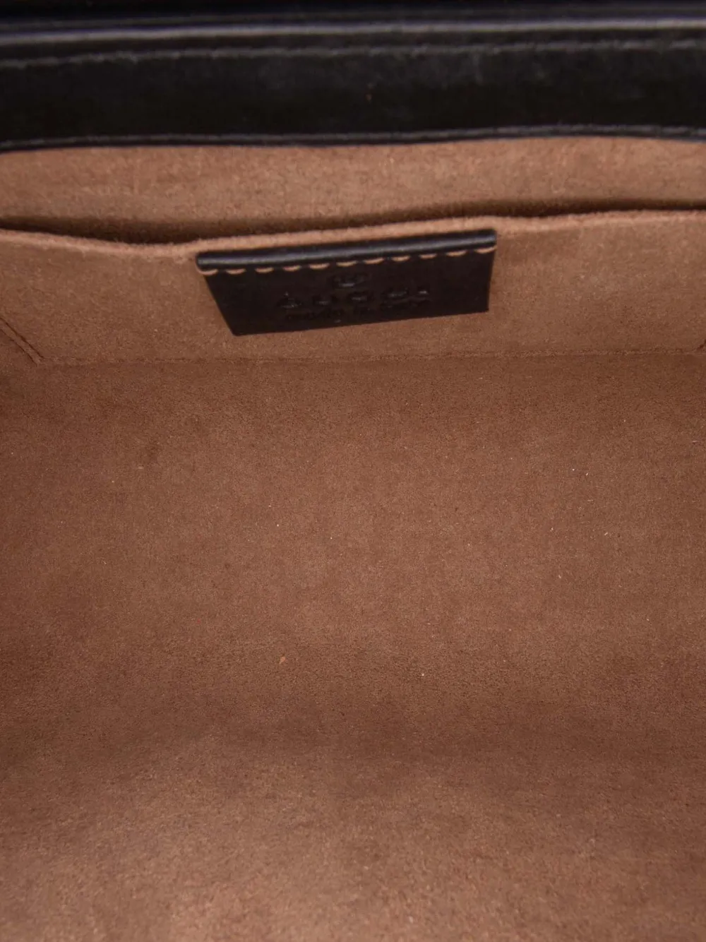 Pre-owned Gucci 2016-2025 Small Gg Supreme Padlock Crossbody Bag In Brown
