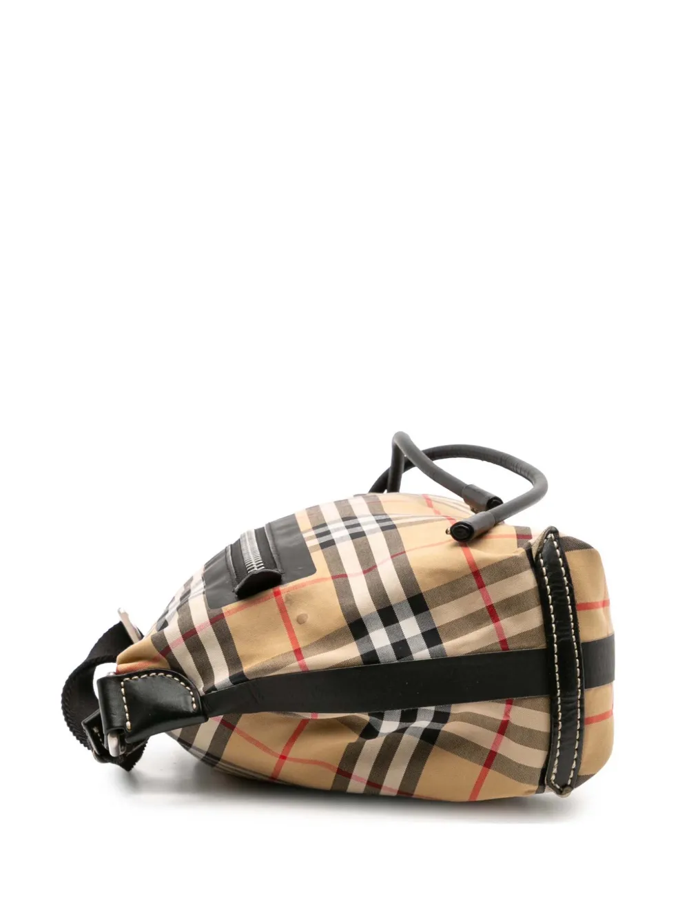 Pre-owned Burberry 2000-2017 Small House Check Canvas Sailing Sling Bag Crossbody Bag In Brown