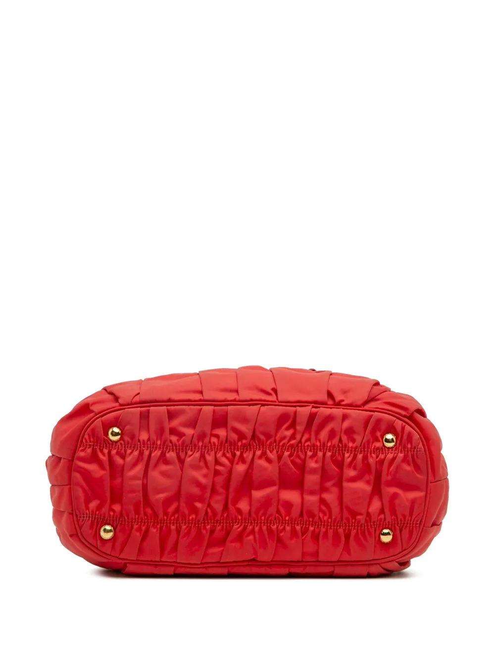 Pre-owned Prada 2000-2025 Tessuto Gaufre Satchel In Red