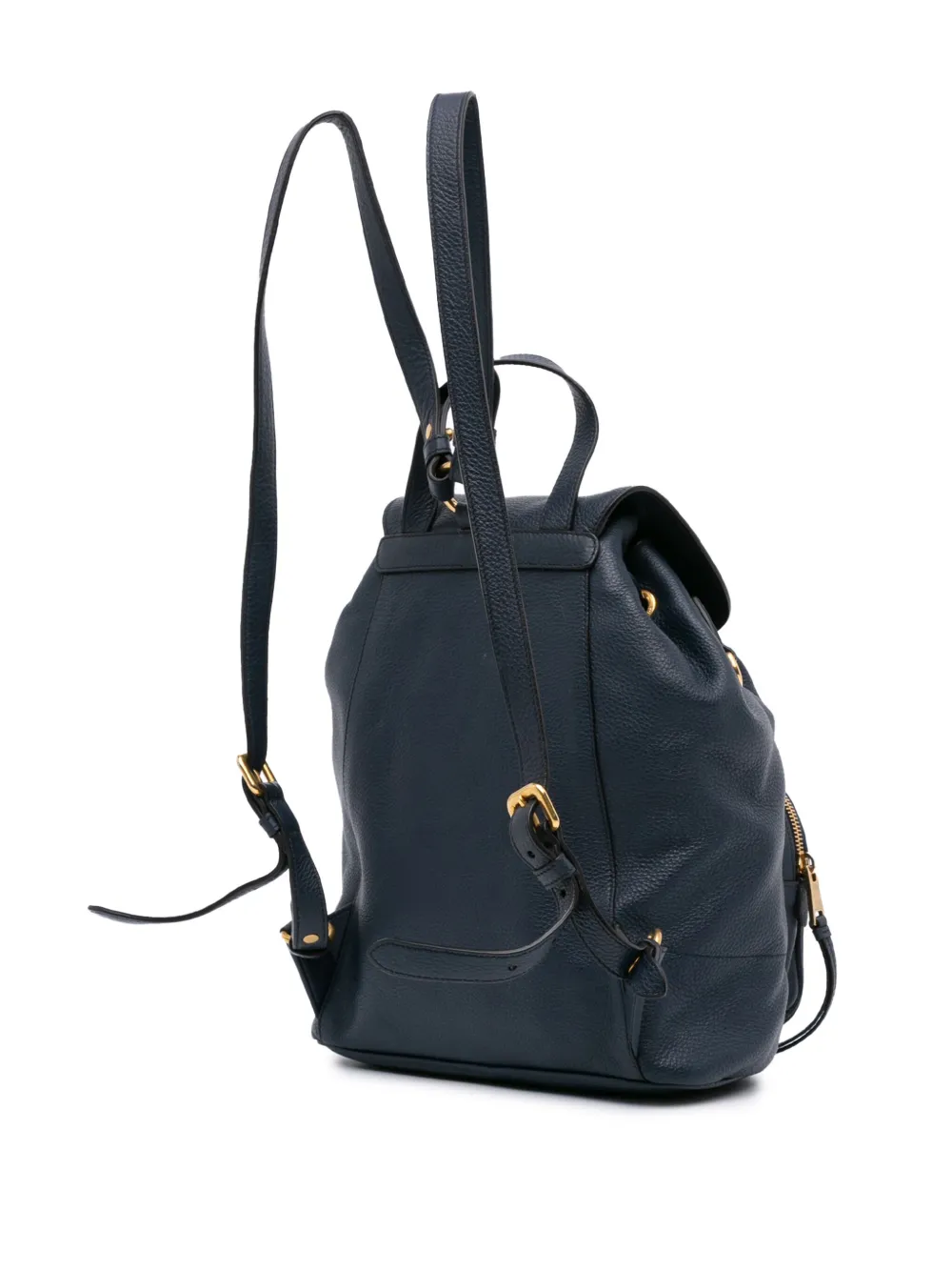 Pre-owned Prada 2000-2025 Vitello Daino Backpack In Blue