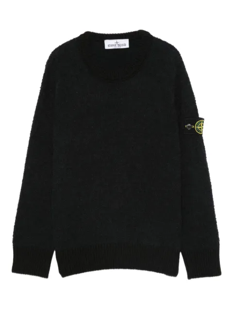 Stone Island Junior logo-patch crew-neck sweater