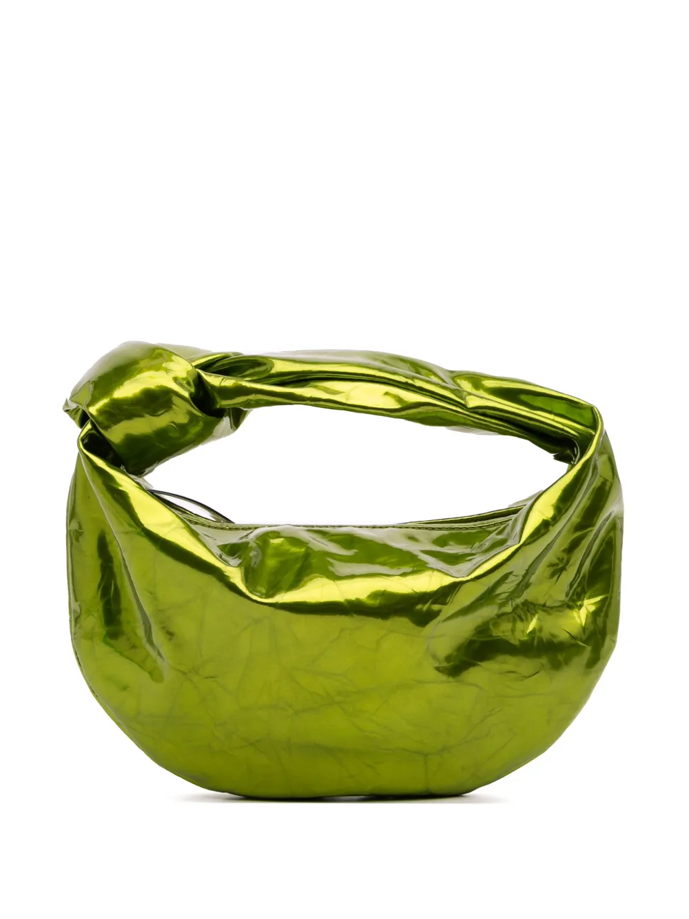 Bottega Veneta Pre-Owned 2012-2025 Mini Metallic Crushed Calfskin Jodie hobo bag | Green | Image 1